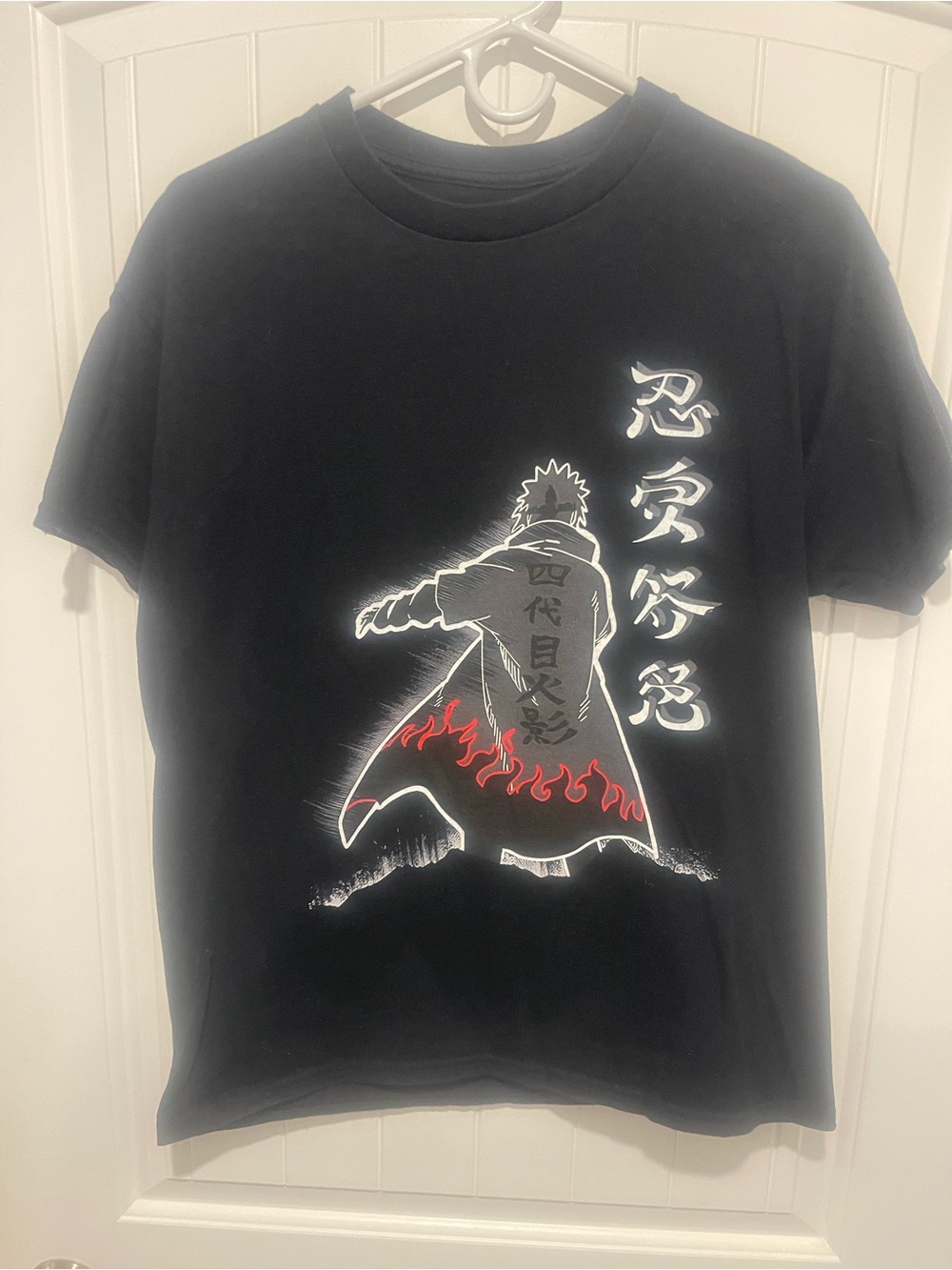 Naruto Fourth Hokage Minato Graphic Tee Black Anime Shirt